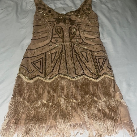 1920s-Inspired Sequined Fringe Midi Dress XS - Picture 11 of 15